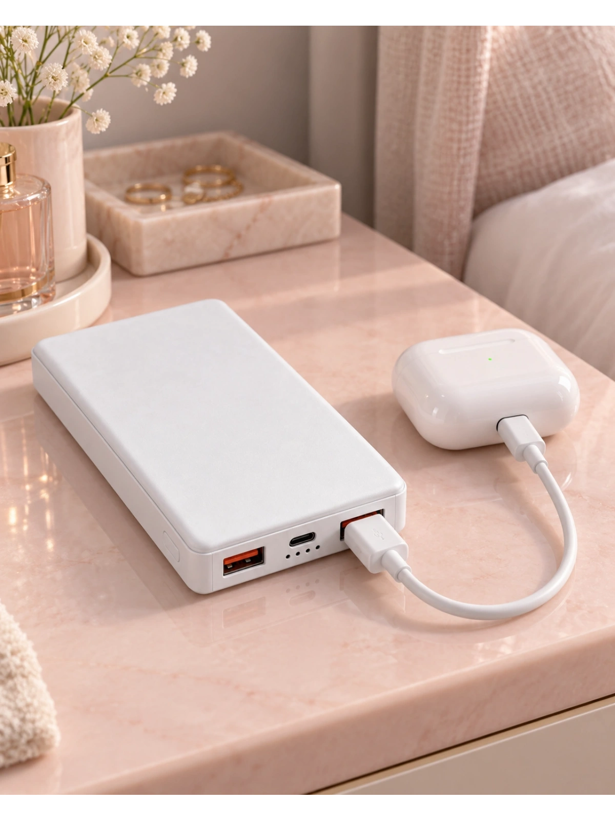 eNeRX ENR-P10SC 10.000 mAh 2.1A Slim Powerbank – Beyaz