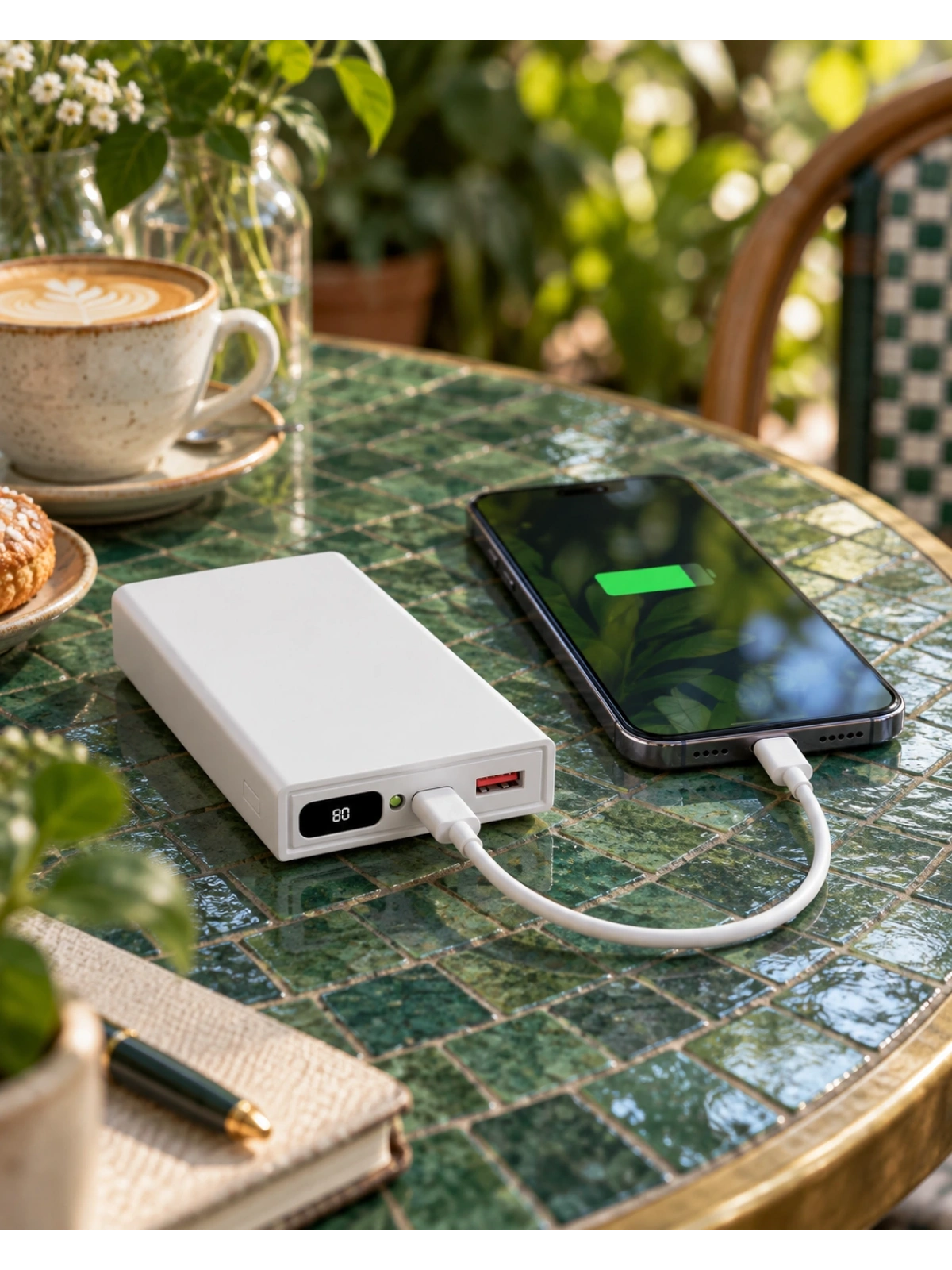 eNeRX ENR-P20188DC 20.000 mAh 2.1A Dijital Göstergeli Powerbank – Siyah