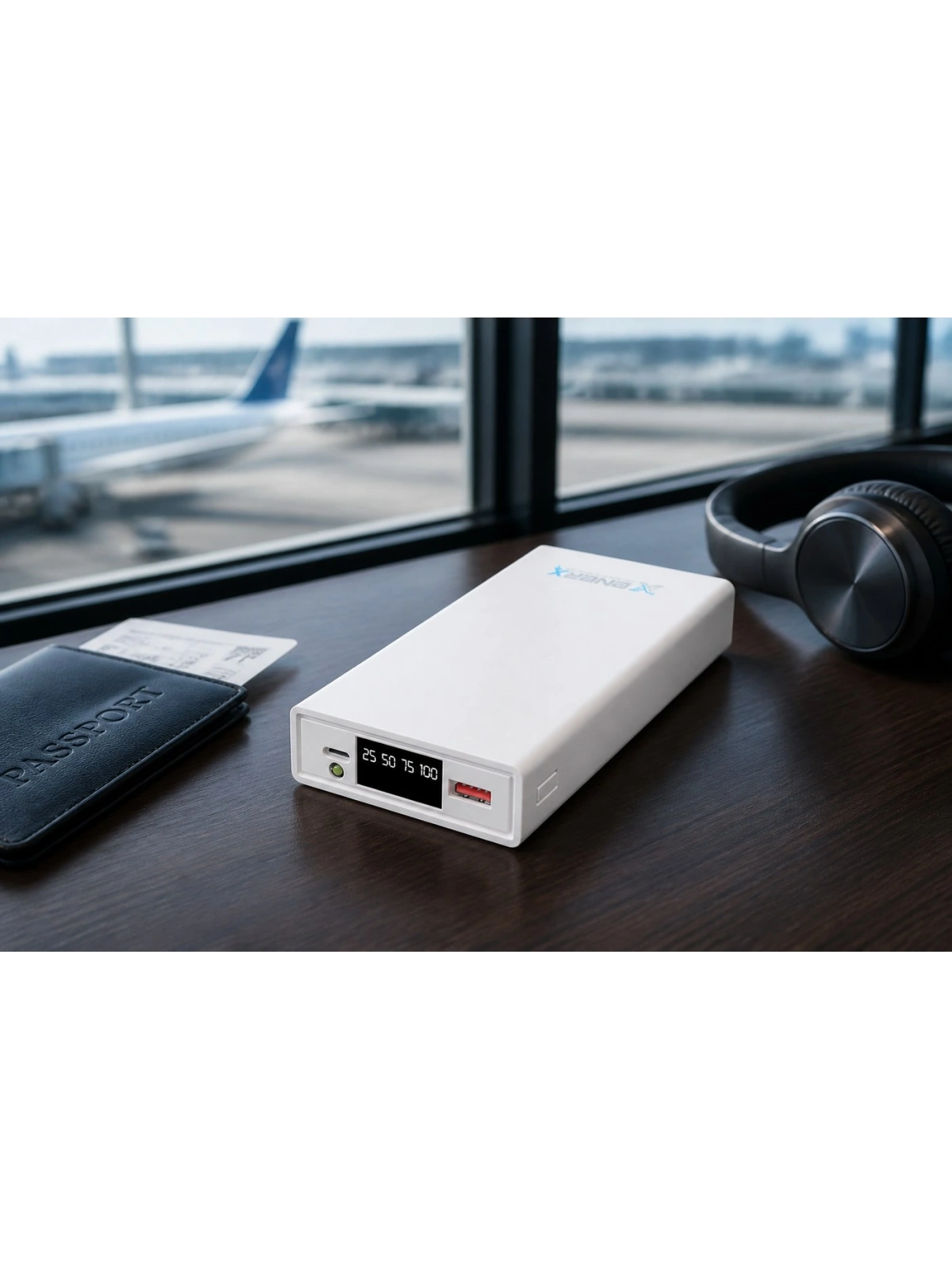 eNeRX ENR-P2025DC 20.000 mAh 2.1A LED Göstergeli Çift Çıkışlı Powerbank – Siyah