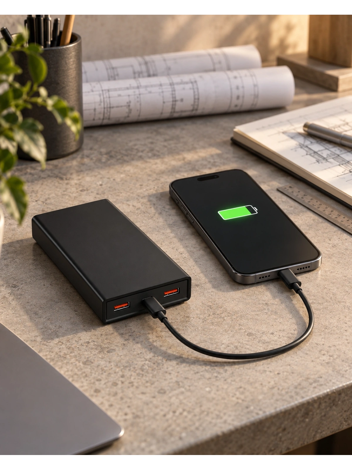 eNeRX ENR-P20C 20.000 mAh 2.1A Powerbank – Beyaz