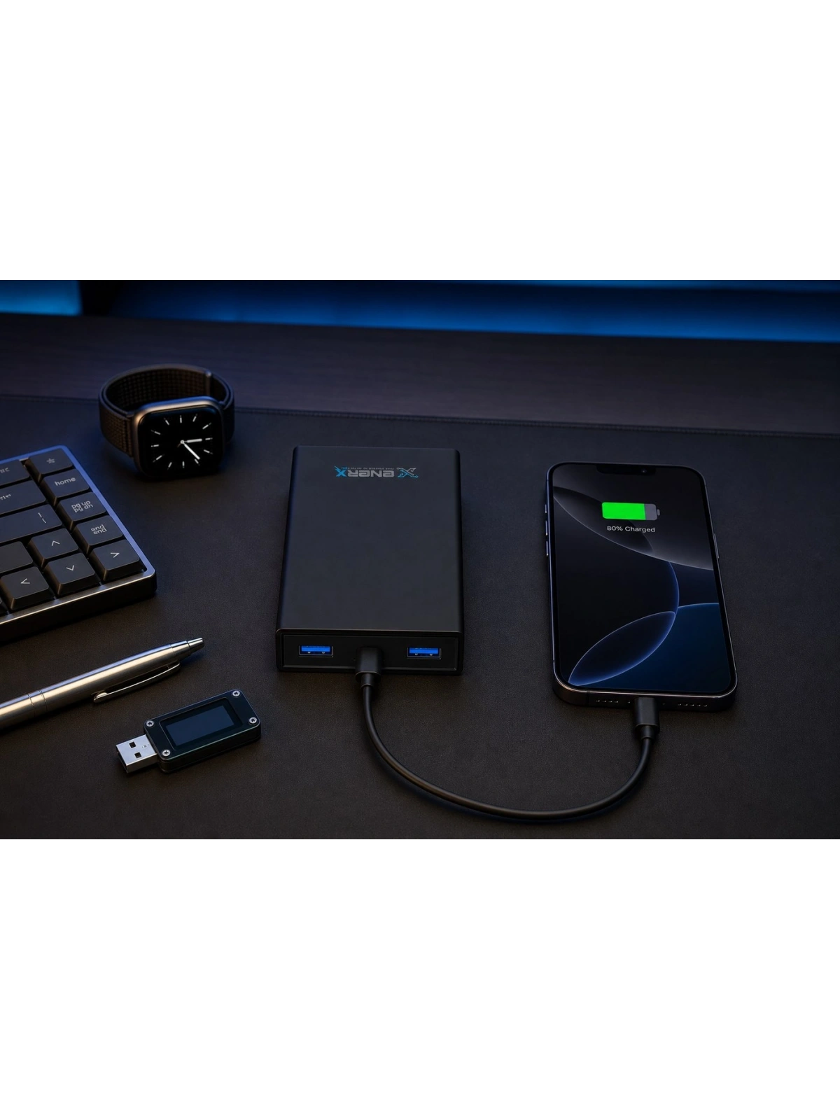 eNeRX ENR-P20T 20.000 mAh 22.5Watt Hızlı Şarj Powerbank – Beyaz