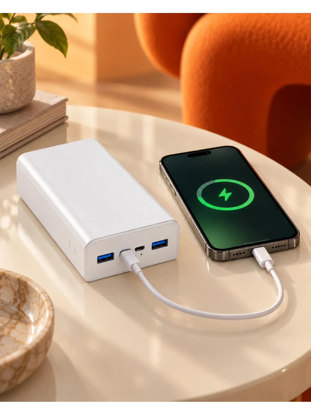 eNeRX ENR-P30T 30.000 mAh 22.5Watt Hızlı Şarj Powerbank – Beyaz