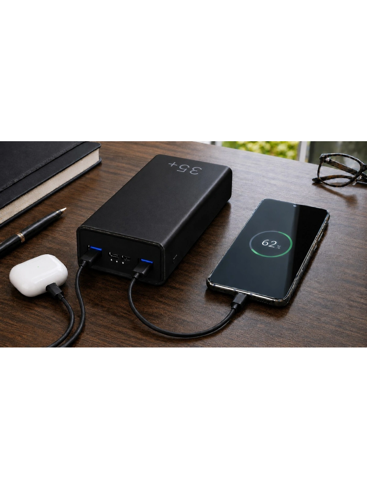 eNeRX ENR-P35T 35.000 mAh 22.5Watt Hızlı Şarj Powerbank – Siyah