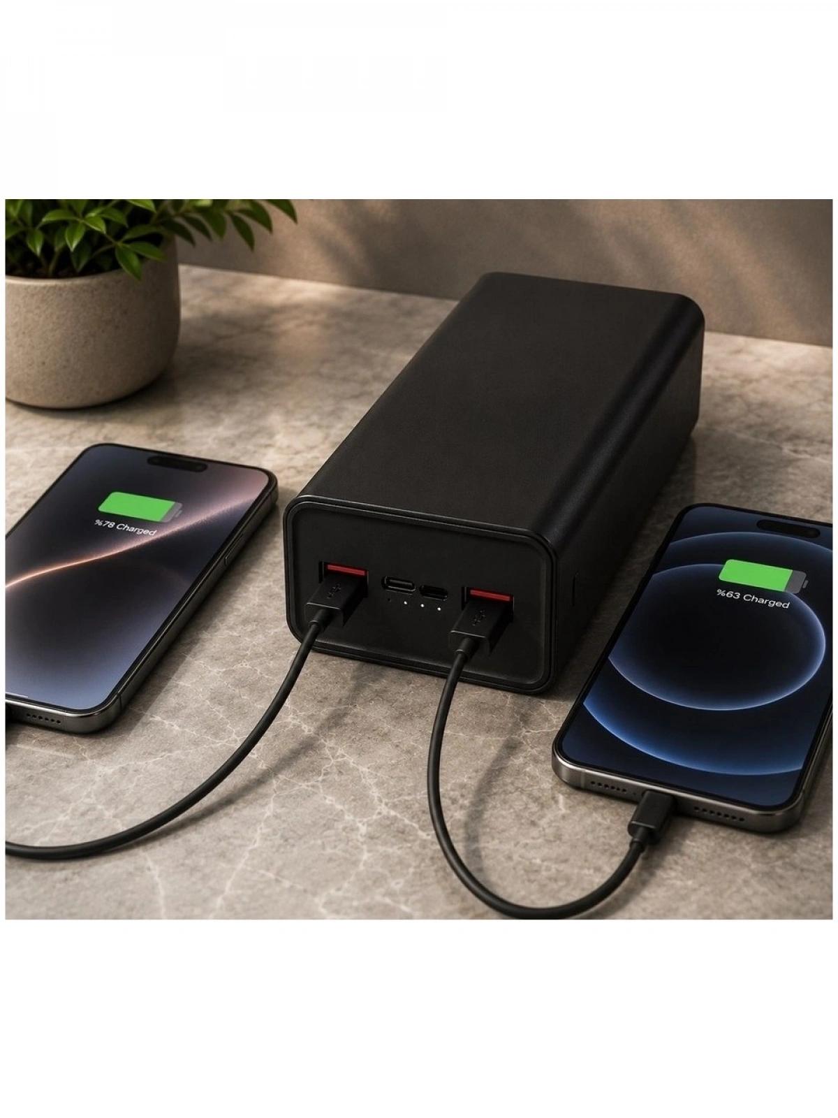 eNeRX ENR-P40C 40.000 mAh 2.1A Powerbank – Siyah