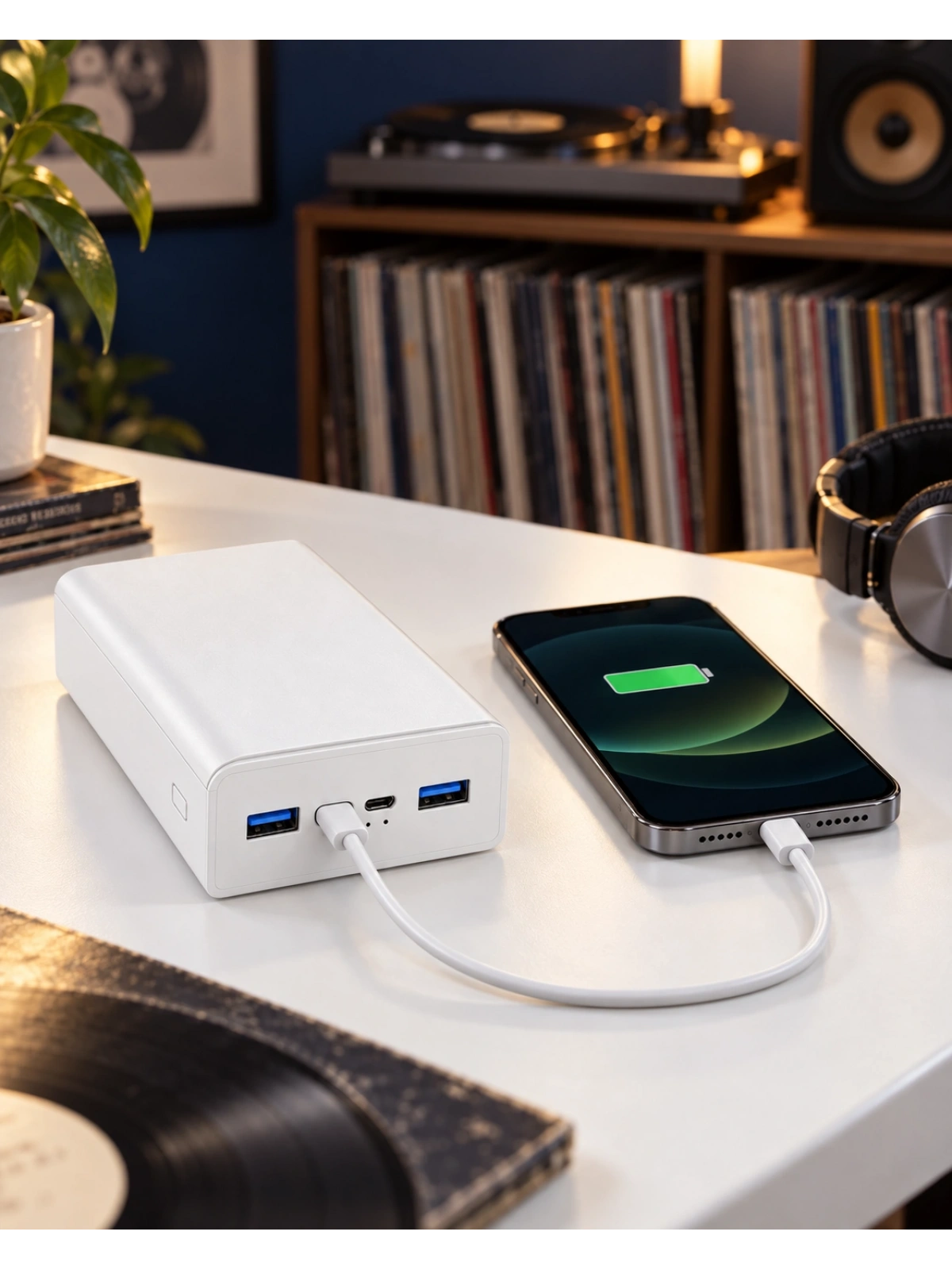 eNeRX ENR-P40T 40.000 mAh 22.5Watt Hızlı Şarj Powerbank – Beyaz