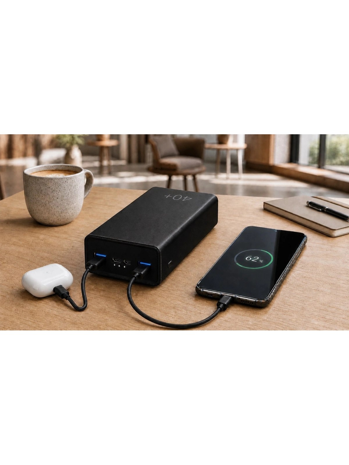 eNeRX ENR-P40T 40.000 mAh 22.5Watt Hızlı Şarj Powerbank – Siyah