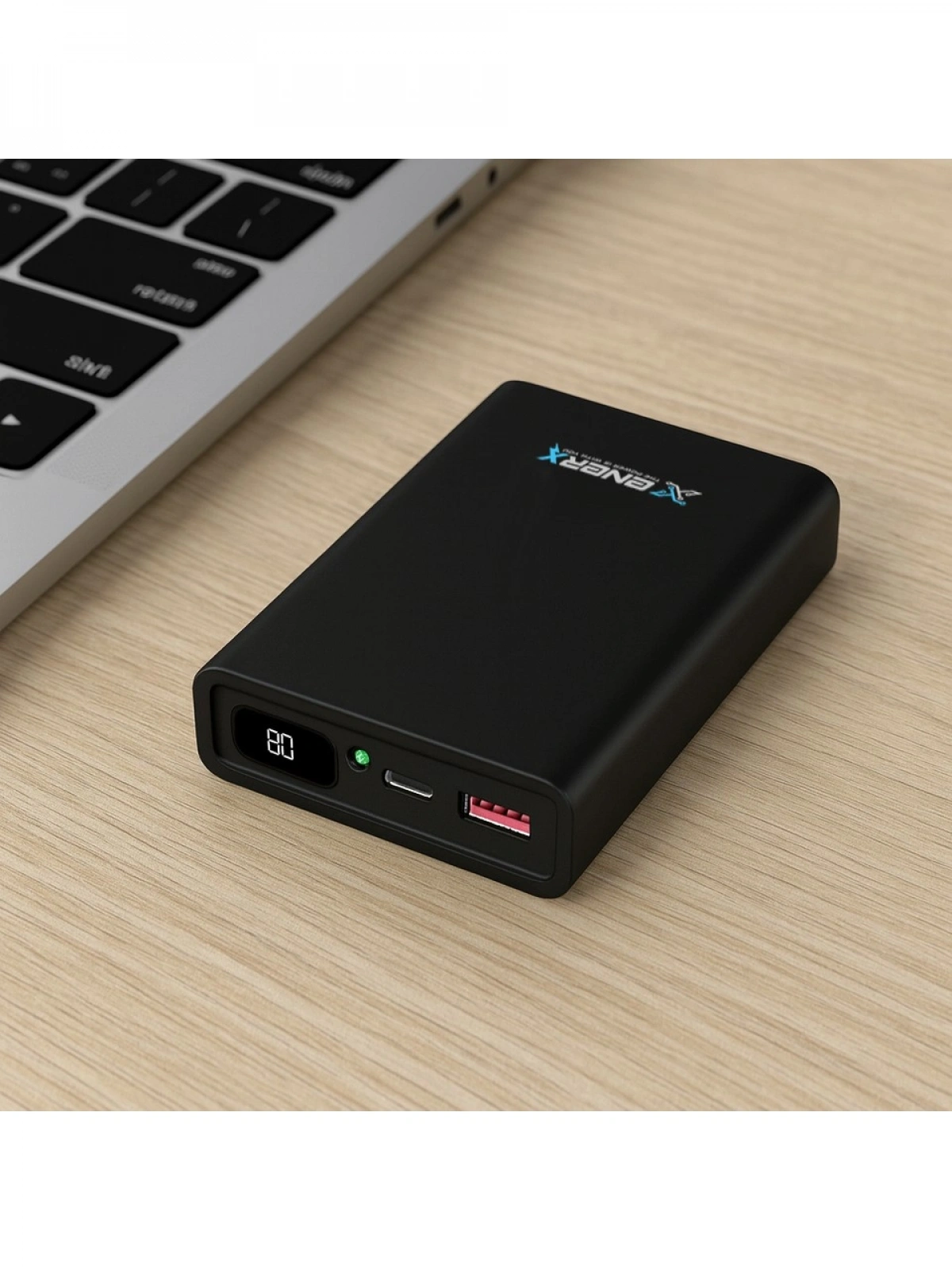 eNeRX ENR-P10188DC 10.000 mAh 2.1A Dijital Göstergeli Powerbank – Siyah