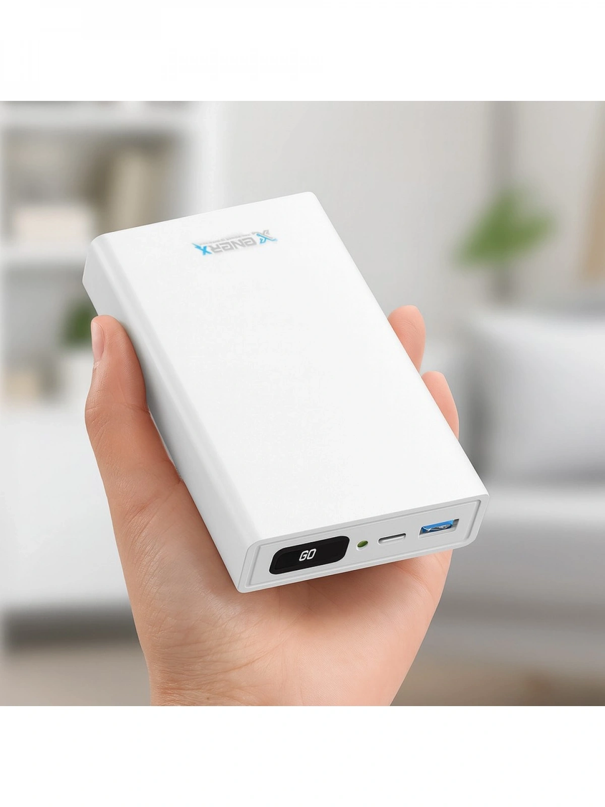 eNeRX ENR-P20188DT 20.000 mAh 22.5Watt Hızlı Şarj Dijital Göstergeli Powerbank – Beyaz