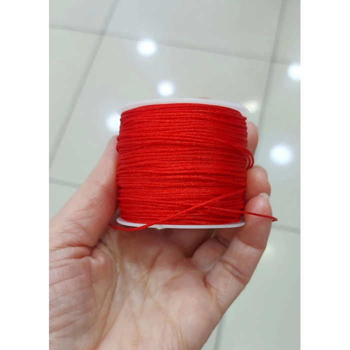 0,8 mm Kırmızı Paraşüt İpleri, 120 Metre