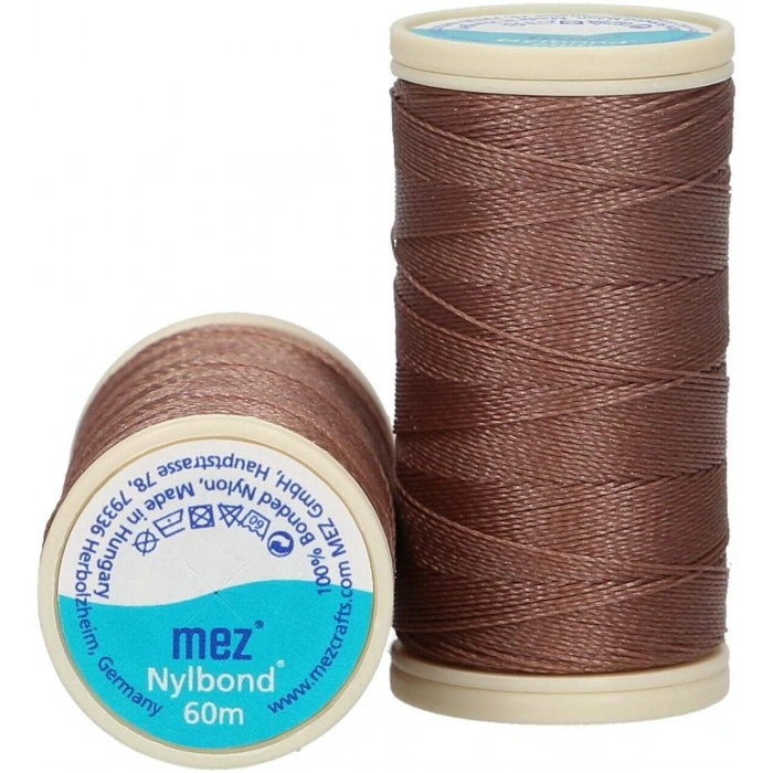 No : 9078 Tarçın Rengi Tonları Nylbond Boncuk İpleri