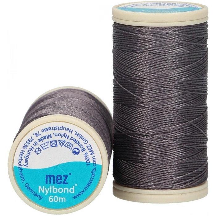 No : 7023 Koyu Gri Nylbond Boncuk İpleri