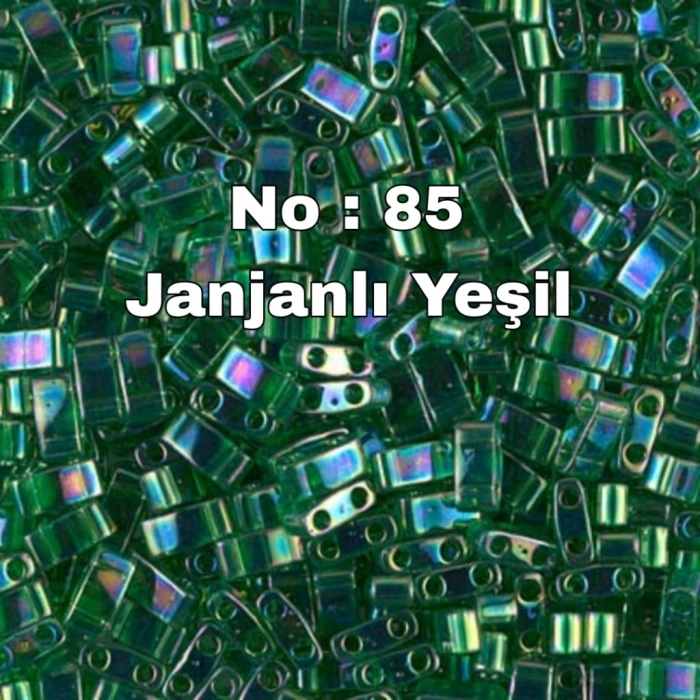 No : 84 Transparan Janjanlı Yeşil (Half) Tila (HTL-179) 3 gram