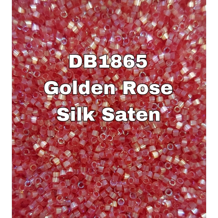 No: 505 Miyuki Delica 11/00 DB1865 | Altın Işıltılı Gül Rengi İpek Saten 3 gram