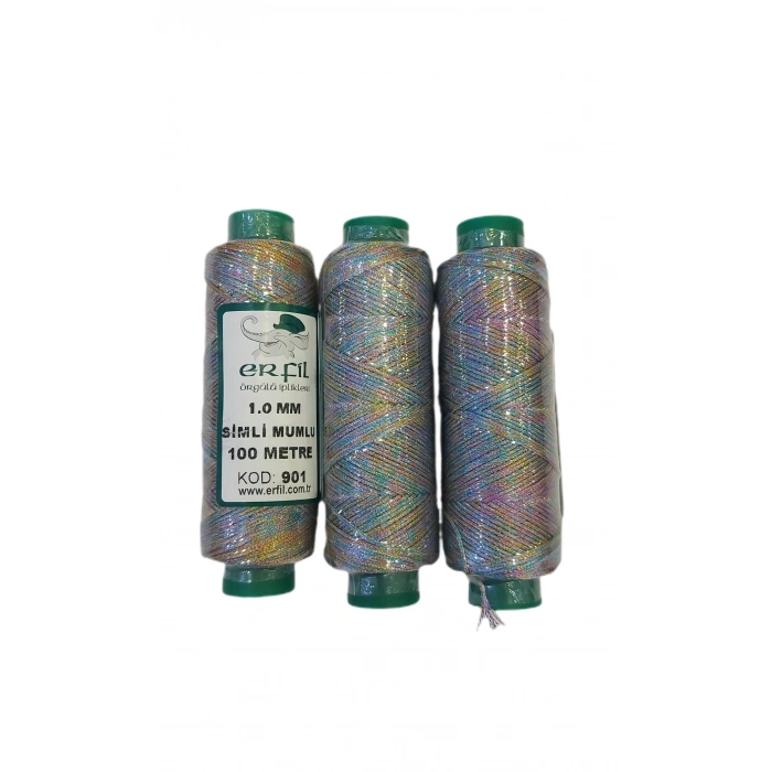 Ebruli Simli Mumlu İpler , 1 mm , 100 Metre