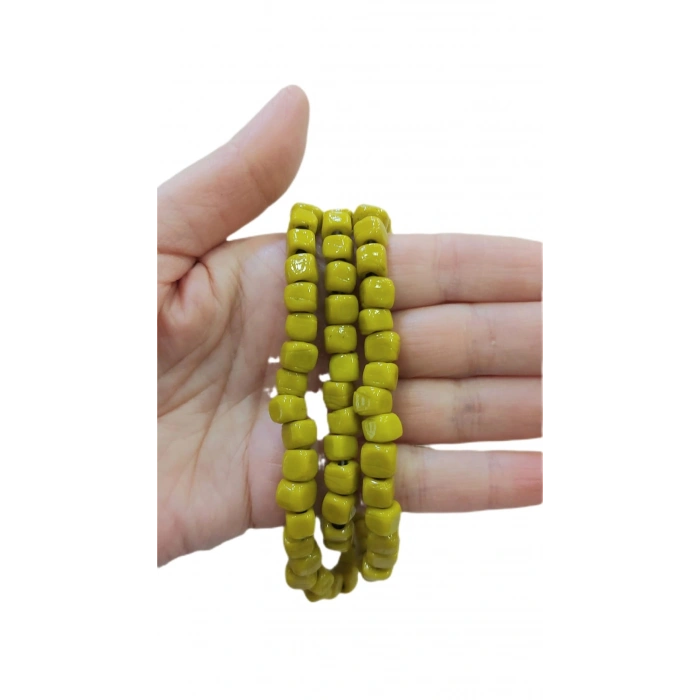 Zar Boncuklar , Kare Düz Cam Boncuklar , El Yapımı , Bodrum Boncuğu