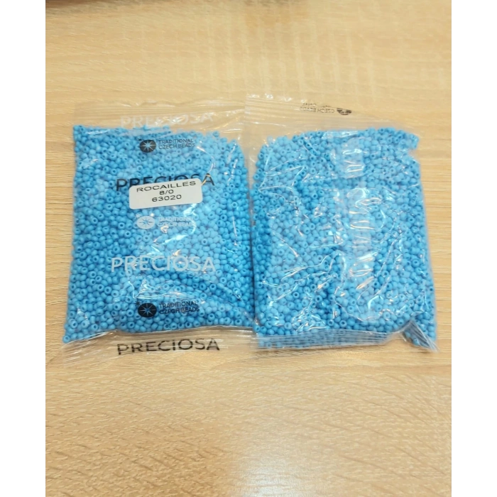 8 mm Dökme Kum Boncuklar, Bebe Mavisi , 25 Gram