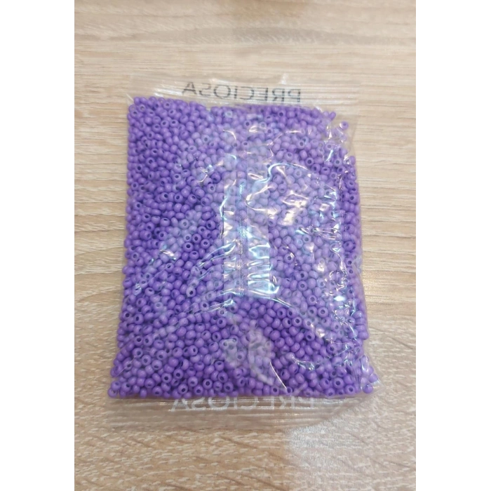 8 mm Dökme Kum Boncuklar, Leylak Rengi , 25 Gram