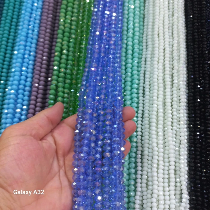 8 mm Janjanlı Şeffaf Menekşe Kristaller