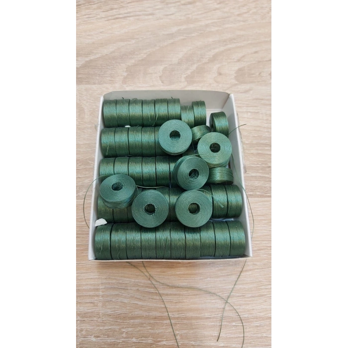 Açık Haki Yeşil  Disket İp, Hem kum boncuk, hem miyuki için naylon ip