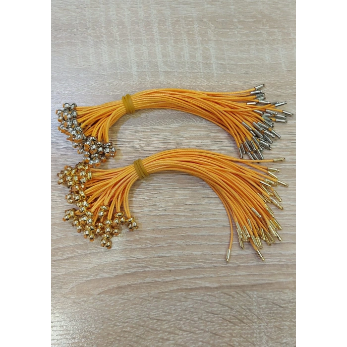 Açık Turuncu Asansör Kapama (Kore Derisinden ) Altın Başlıklı