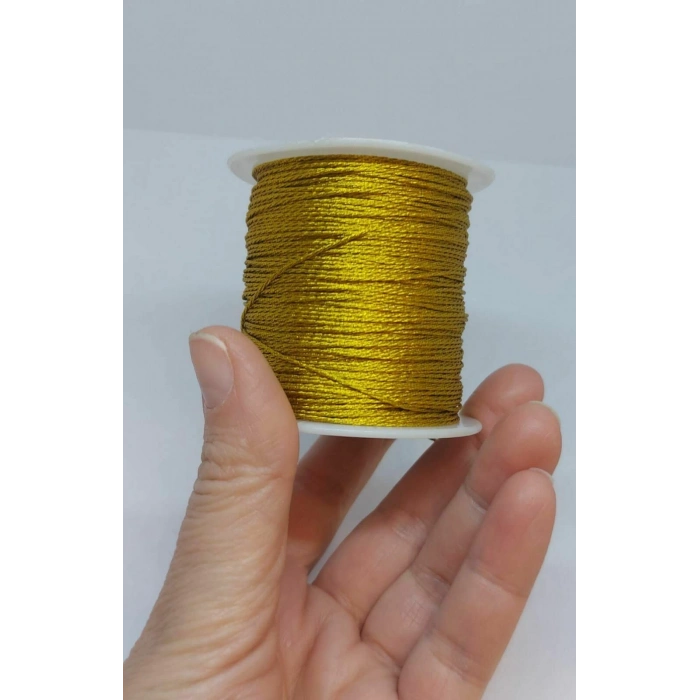Altın Simli Paraşüt İpleri, 1 mm , 1 Metre