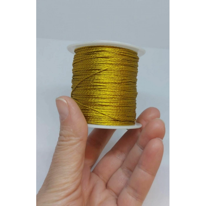 Altın Simli Paraşüt İpleri, 1 mm , 50 Metre