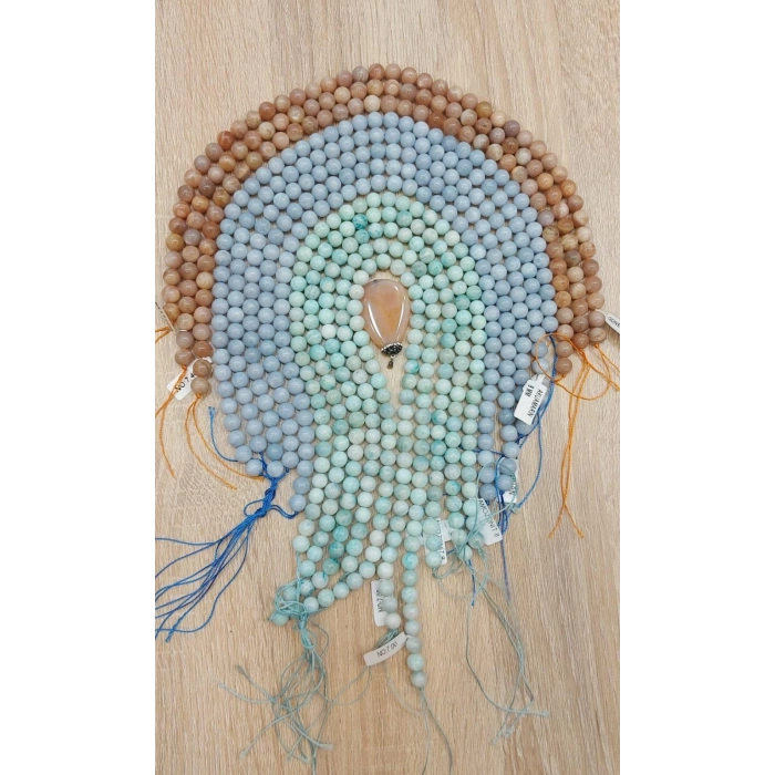 Amozonit, 8 mm Küre Doğaltaşlar