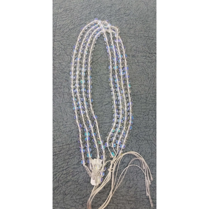 Beyaz Aura Kuvars, 6 mm Doğaltaşlar