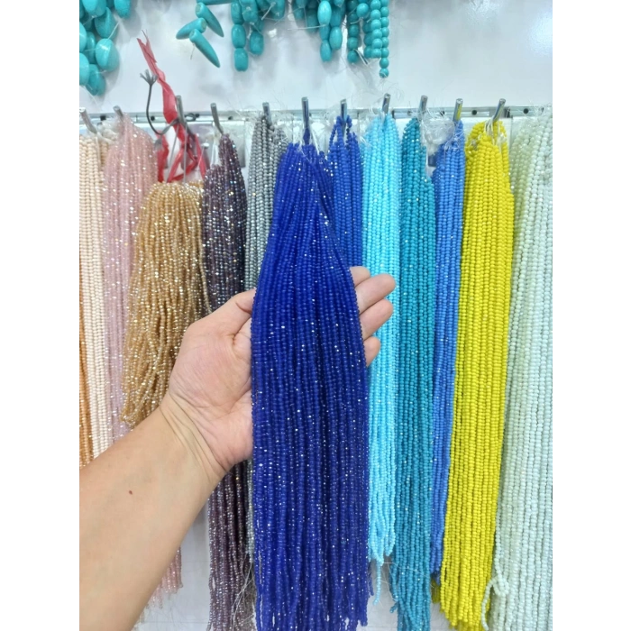 Cam Saks Mavi Kristaller, 3 mm