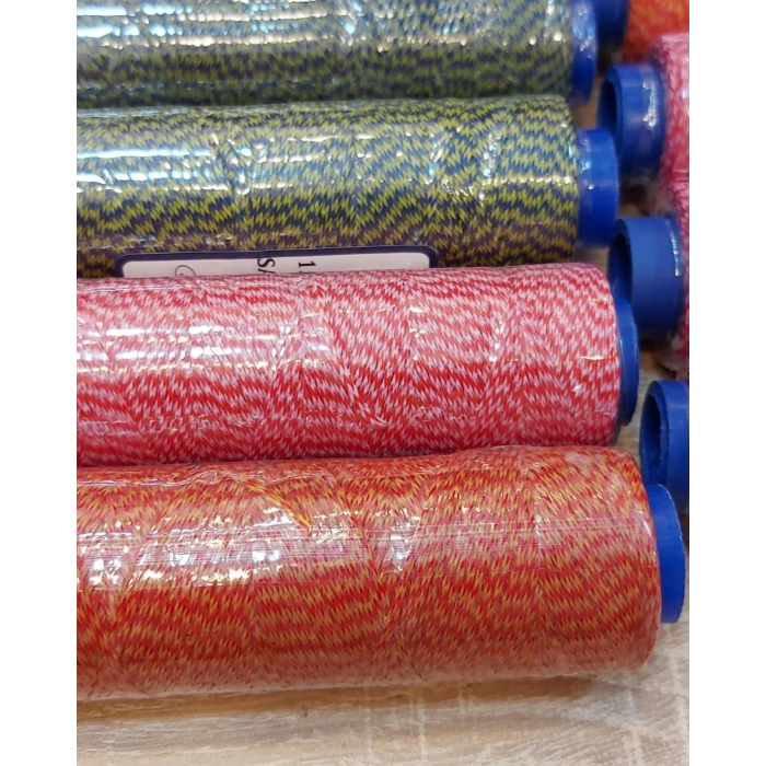 Çift Renkli Mumlu İpler , 100 metre , 1 mm