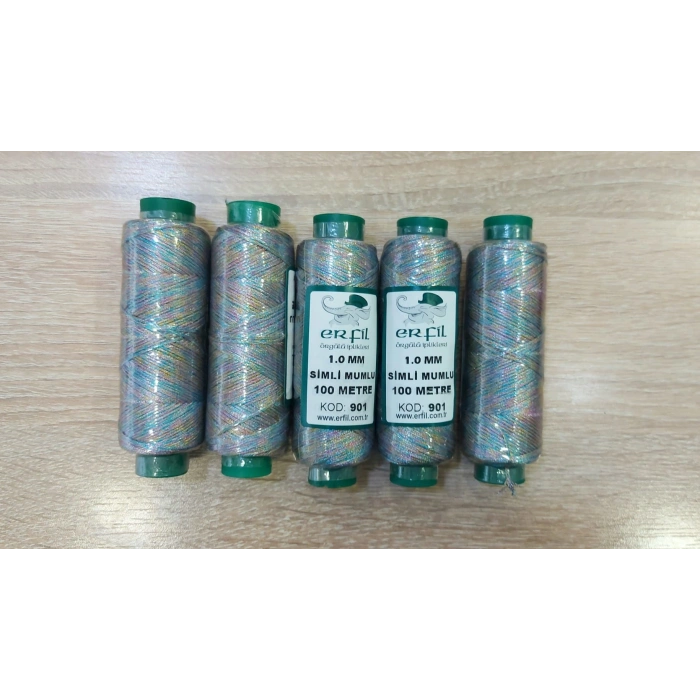 Ebruli Simli Mumlu İpler , 1 mm , 100 Metre