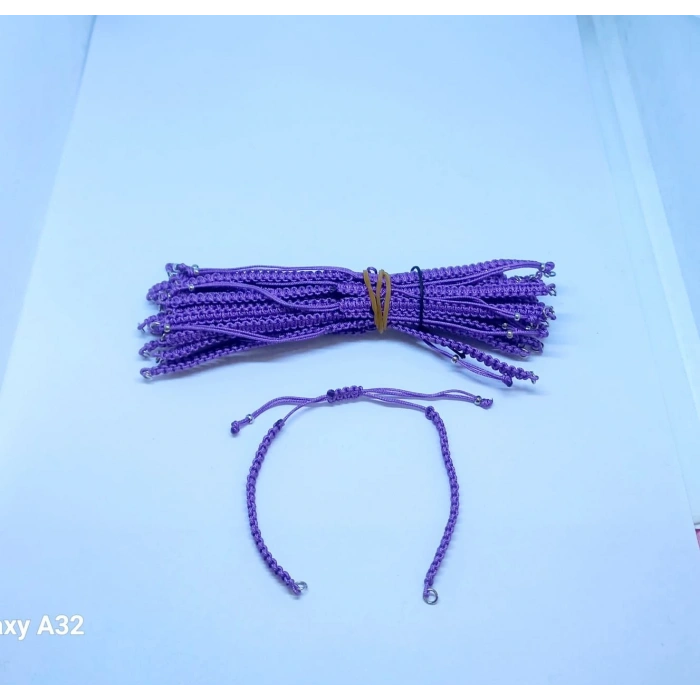 Eflatun Makrome Bileklik Asansör Kapamalar