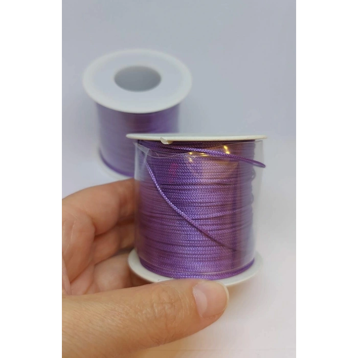 Mor Paraşüt İpleri, 1 mm ,  1 Metre