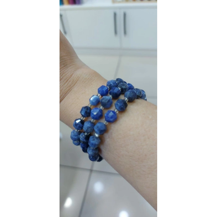 Fasetli Sodalit Lastikli Bileklikler
