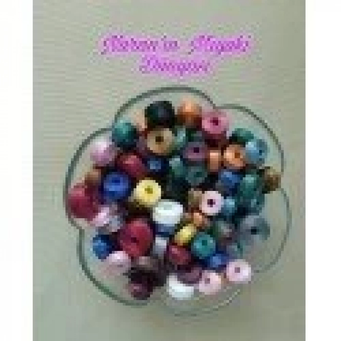 Fuşya Disket İp , 43 metre , Hem kum boncuk, hem miyuki için naylon ip