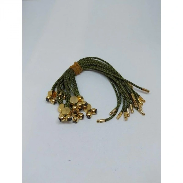 Haki Yeşil Koton İp Asansör Kapama