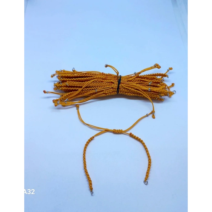 Hardal Makrome Bileklik Asansör Kapamalar