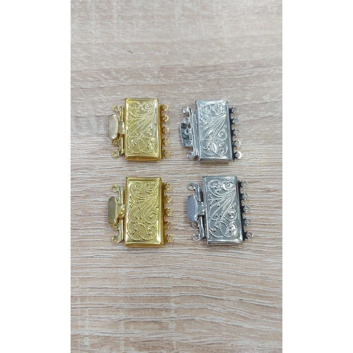 İç İçe Geçmeli , 5 Halkalı , Altın ve Gümüş Kapamalar (2 cm)