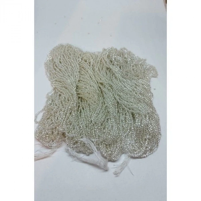 Kristalize Gümüş Yuvarlak Kesim Kum Boncuk