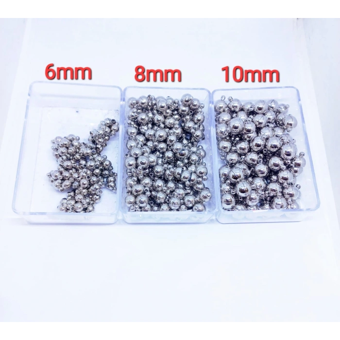 Küre Gümüş Mıknatıs Kapamalar(4 mm-8 mm-10 mm)