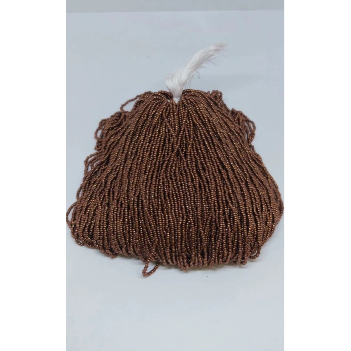 Metalik Bakır Kum Boncuk (12 dal),1 Dizi