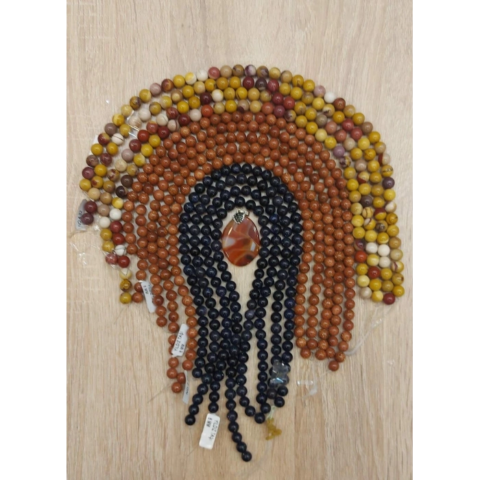 Mokait Jasper (Cespır)   8 mm Küre Doğaltaşlar