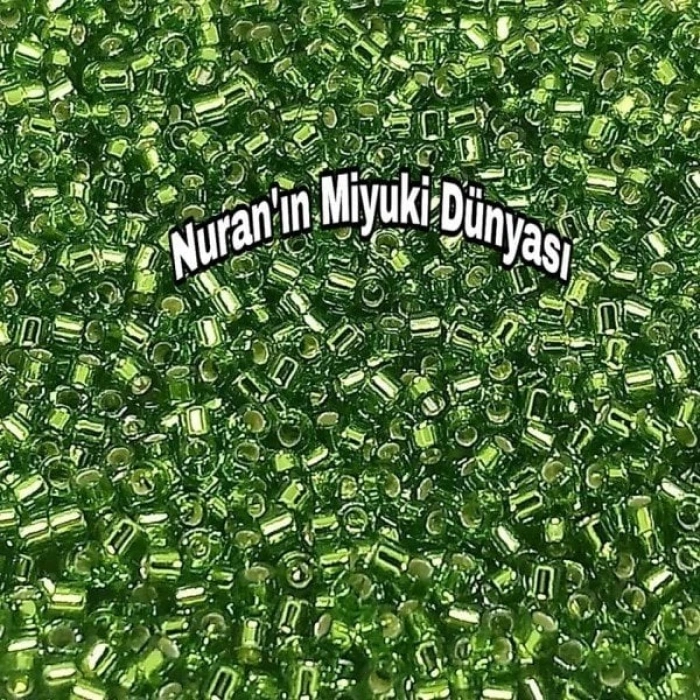 No: 101 Miyuki Delica 11/00 DB1207 | Kristalize Yaprak Yeşili 3 gram