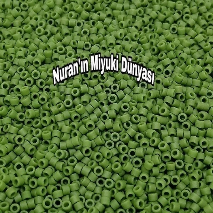 No: 128 Miyuki Delica 11/00 DB1585 | Mat Haki Yeşil