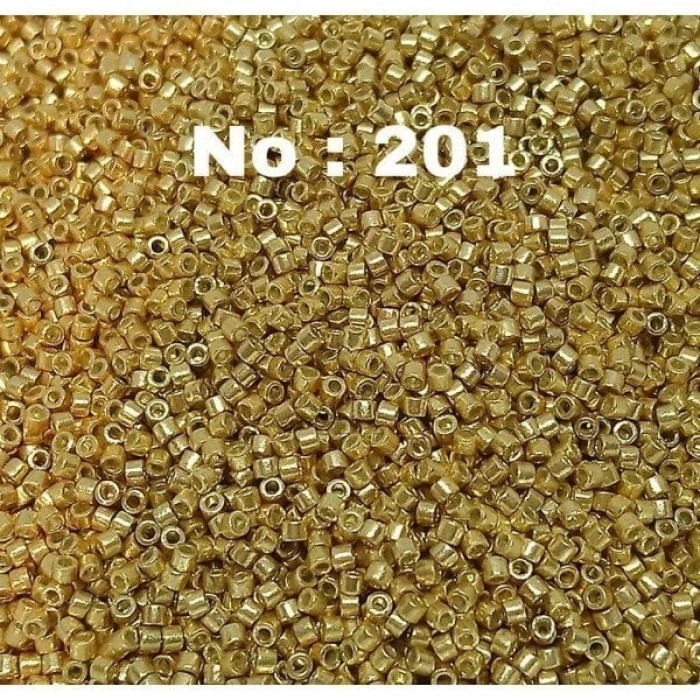 No: 201 Miyuki Delica 11/00 DB1832 | Yeşil Altın Kaplama 3 gram