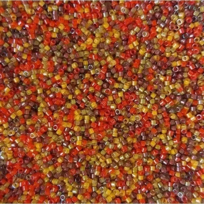 No: 229 Miyuki Delica 11/00 DB2063 | Karışık Açık Kahve Tonları ve Turuncu 3 gram