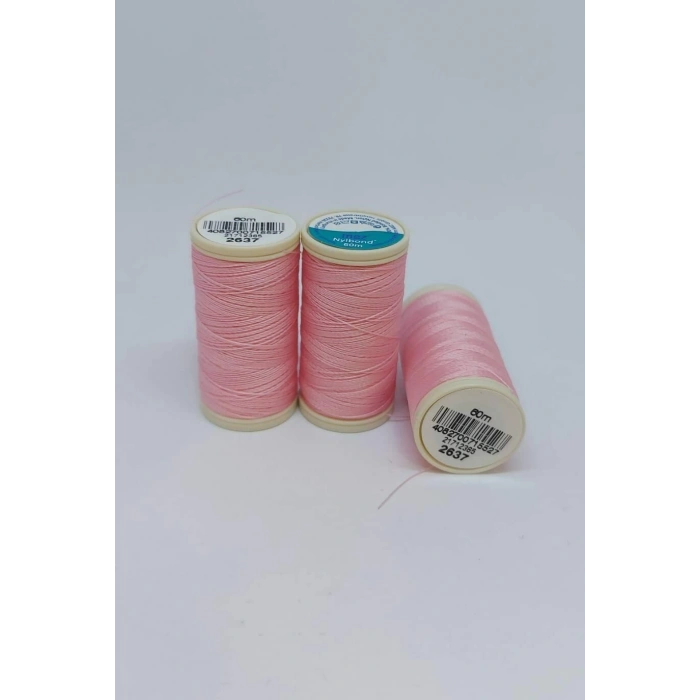 No : 2637 Açık Pembe Nylbond Boncuk İpleri