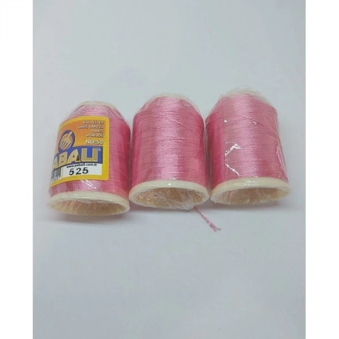 No : 525 YABALI Karanfil Pembesi Polyester Dikiş Dantel Nakış İpleri 20 gram