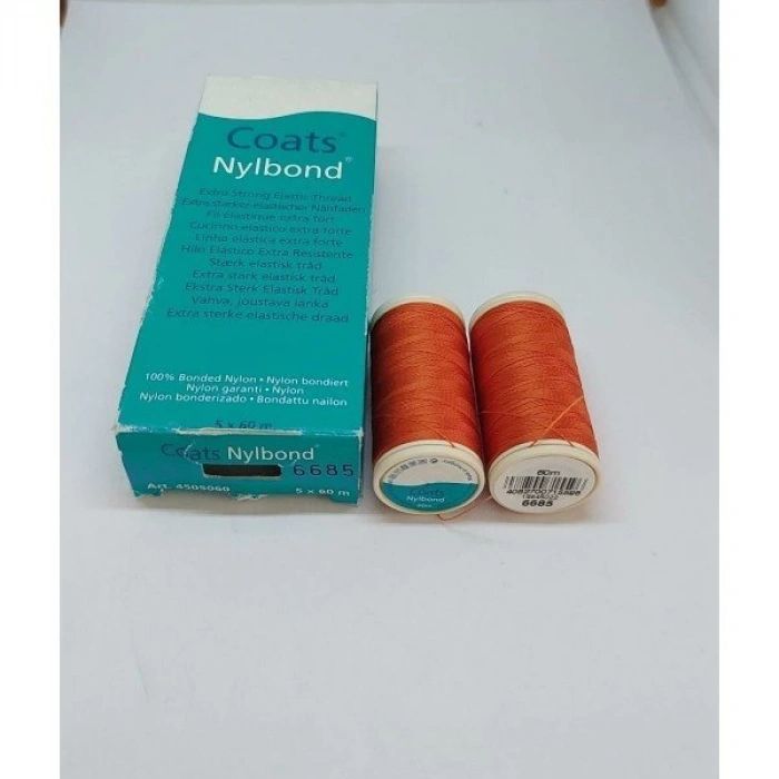 No : 6685 Kiremit Kırmızısı Nylbond Boncuk İpleri