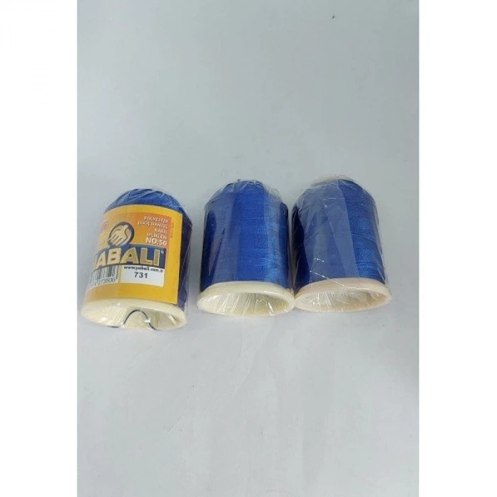 No : 731 YABALI Saks Mavi Polyester Dikiş Dantel Nakış Polyester 20 gram